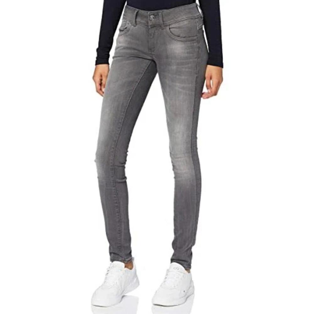 G-Star Lynn Women’s Jeans Mid Rise Grey Skinny Stretch Size 26x28